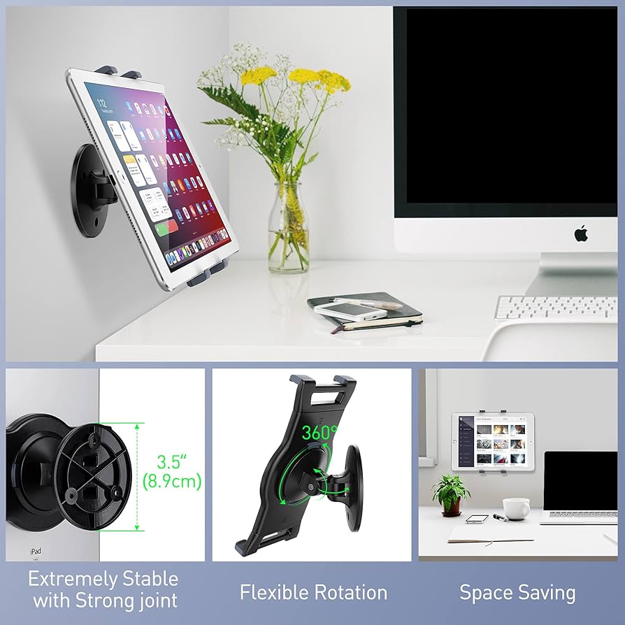 Amazon.co.jp: AboveTEK iPadウォールマウント、回転式360°回転